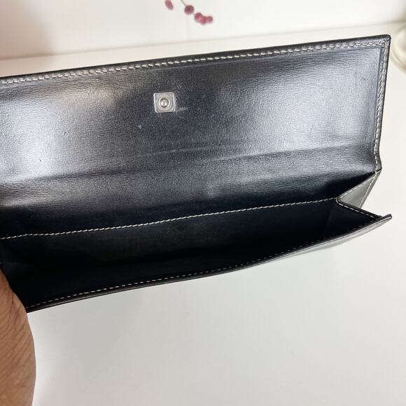 Gucci Authentic Black Leather Long Wallet with Logo Plate - Picture 3 of 14